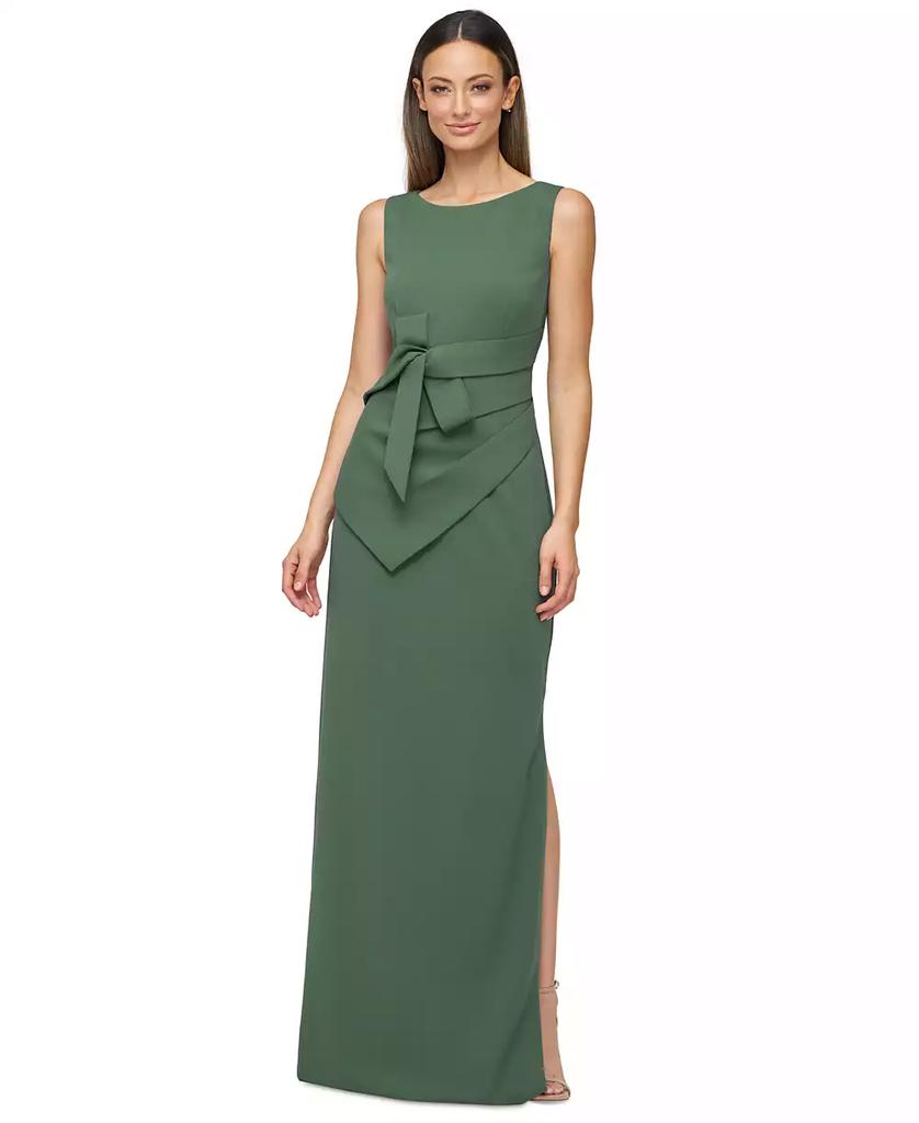 JS Collections Women's Tianna Sleeveless Folded-Waist Gown
