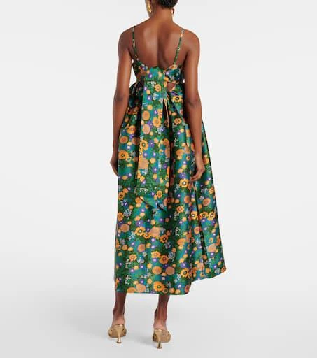 ALÉMAIS Printed open-back midi dress 3