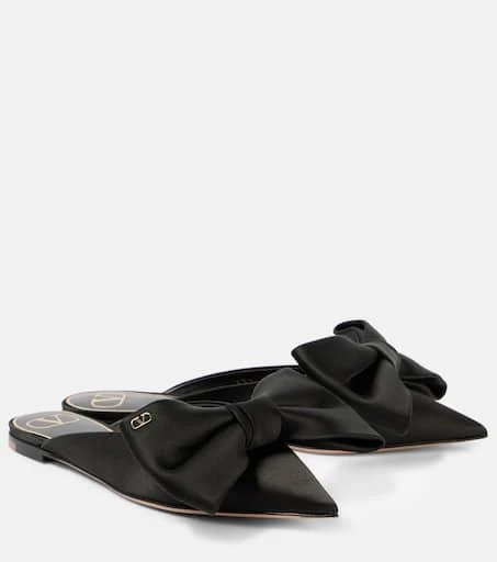 Valentino Un Château Bow satin mules 1