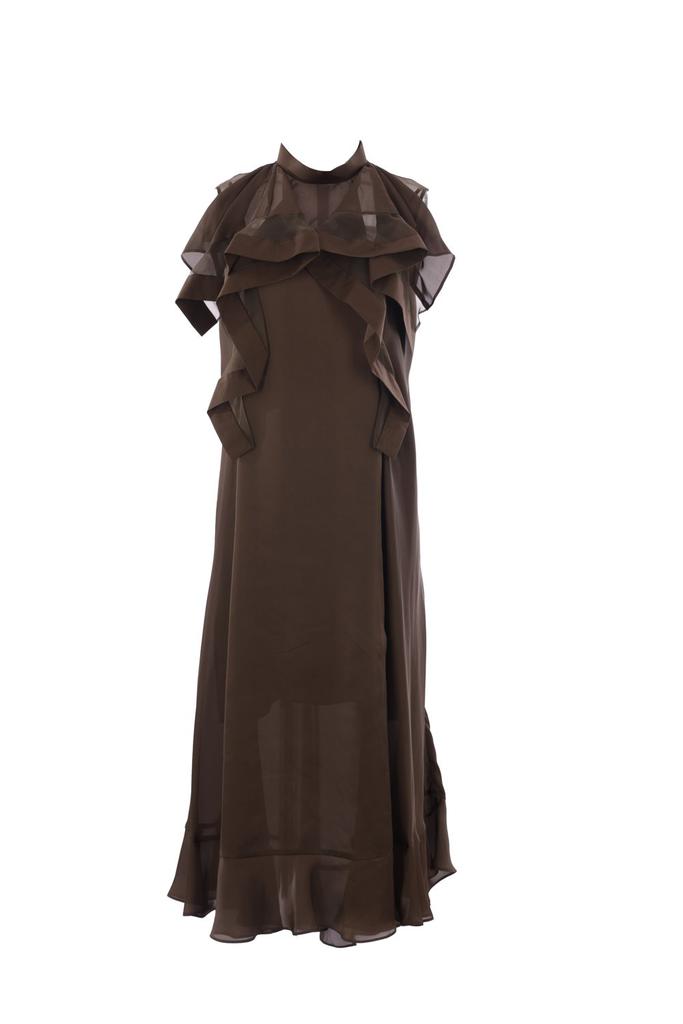 Sacai Black WTAPS Edition Cotton Back Satin Minidress
