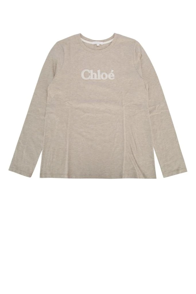 Chloé Chloé Kids Slogan-Printed Crewneck T-Shirt 1