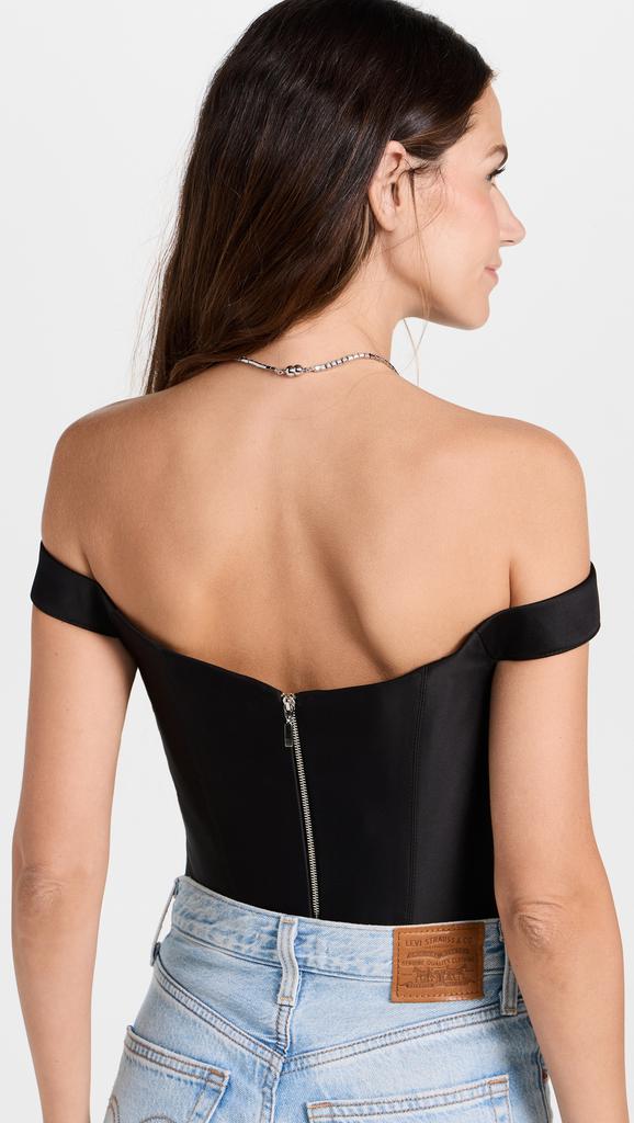 Rozie Corsets Off Shoulder Satin Corset Top