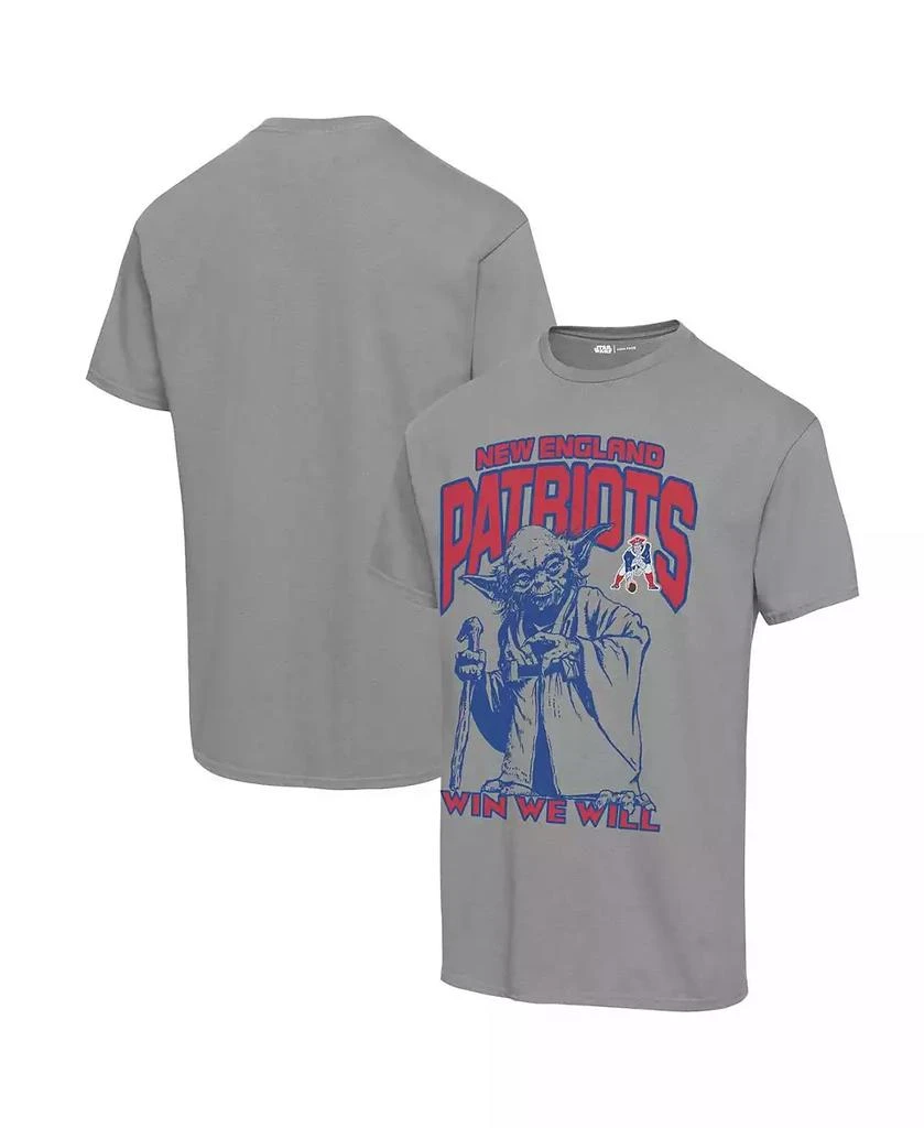 Junk Food Men's and Women's Graphite New England Patriots Disney Star Wars Yoda Win We Will T-shirt 2