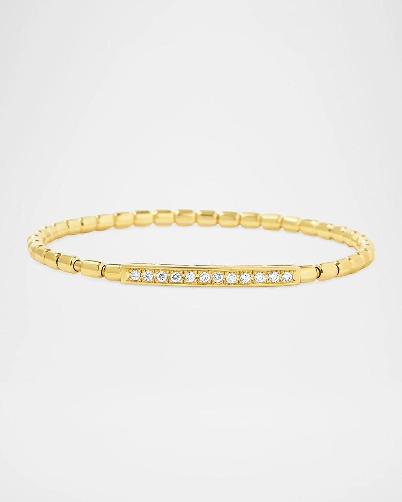 Stevie Wren 18K Yellow Gold Diamond Bar Stretch Bracelet, 7"L 1