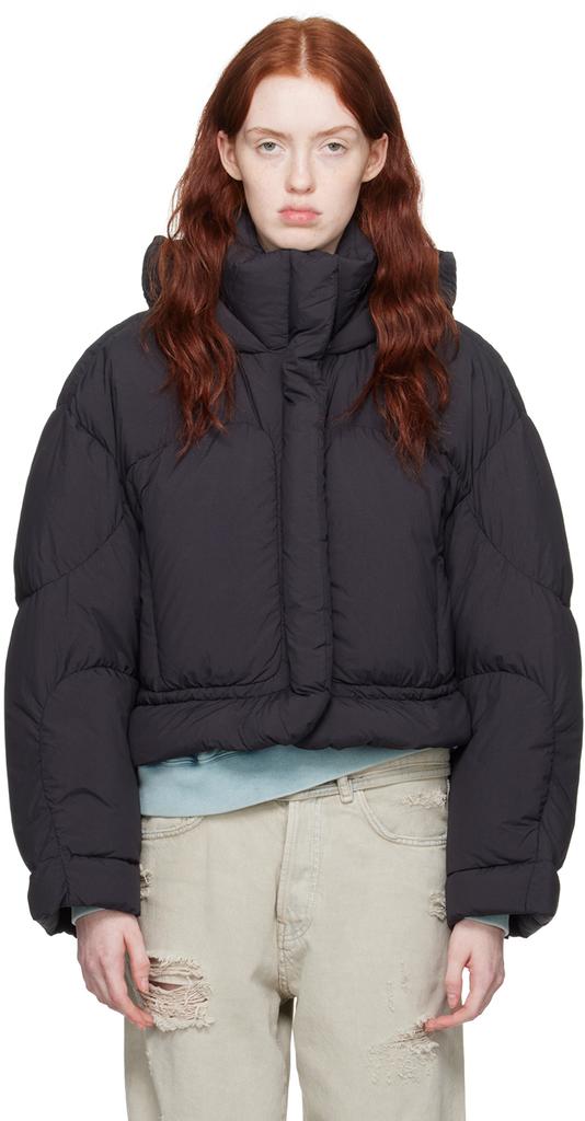 Acne Studios Black Hooded Down Jacket