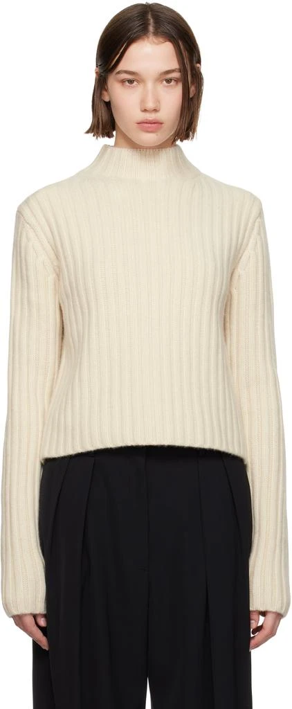 Totême Off-White Petite Chunky Rib Knit Sweater 1