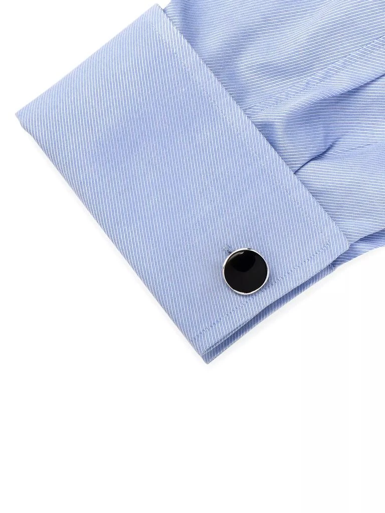 Cufflinks Inc. Ox &amp; Bull Trading Co. Sterling Silver &amp; Aquamarine Jade Cufflinks 3