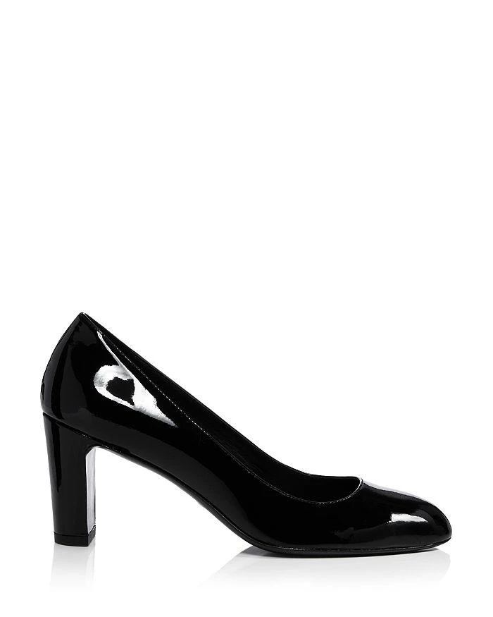 Stuart Weitzman Women's Vida 75 Almond Toe Block Heel Pumps 2