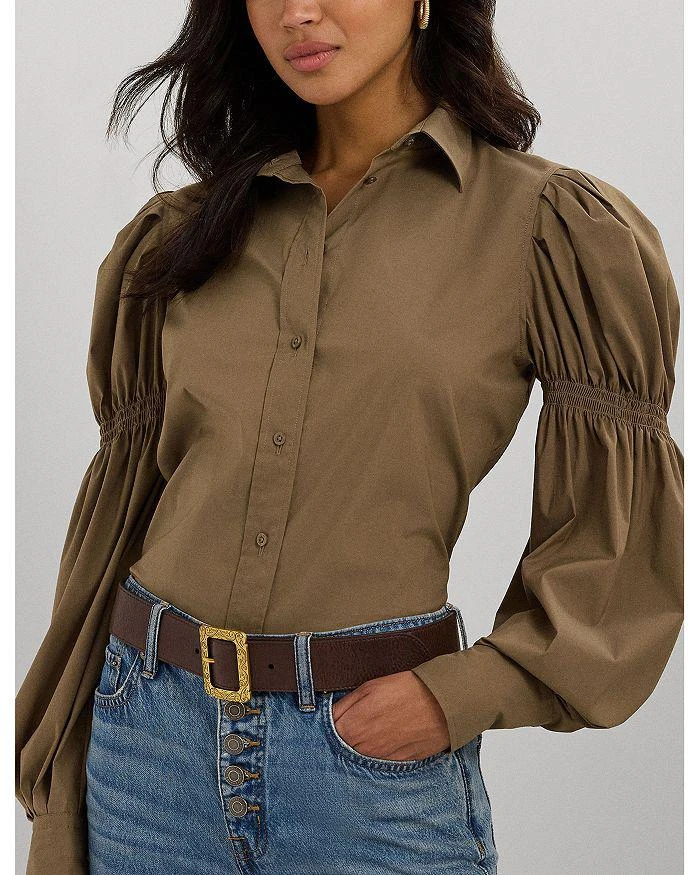Ralph Lauren Balloon Sleeve Button Front Shirt 4