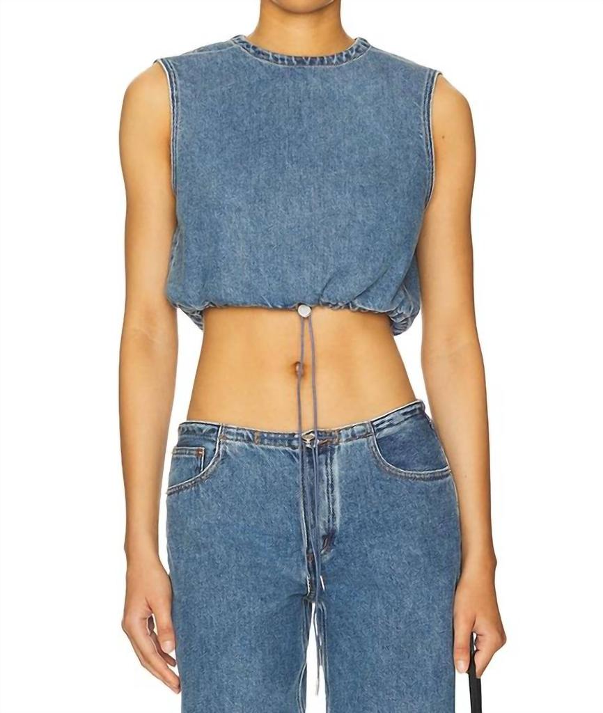 Still Here Still Here - Cool Denim Crop Top