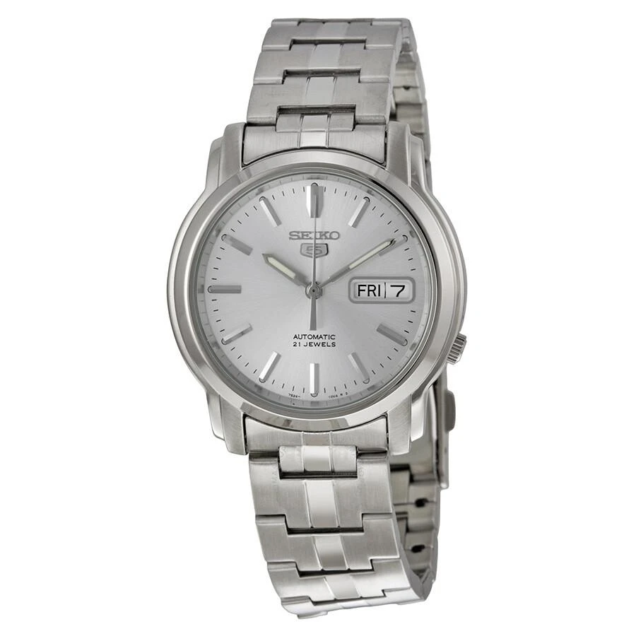 Seiko 5 Automatic Silver Dial Stainless Steel Men's Watch SNKK65 1