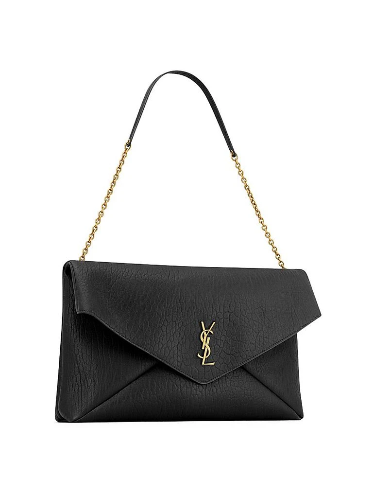 Yves Saint Laurent Cassandre XXL Envelope Pouch on Chain in Lambskin 6