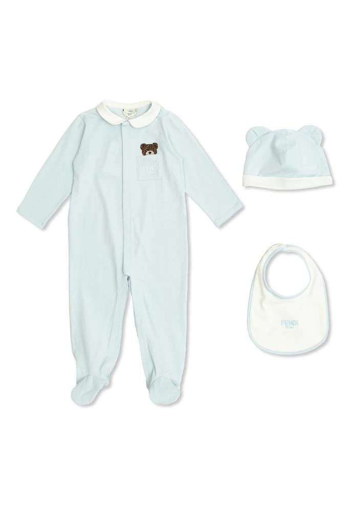 Fendi Fendi Kids Logo Embroidered Baby Kit 1