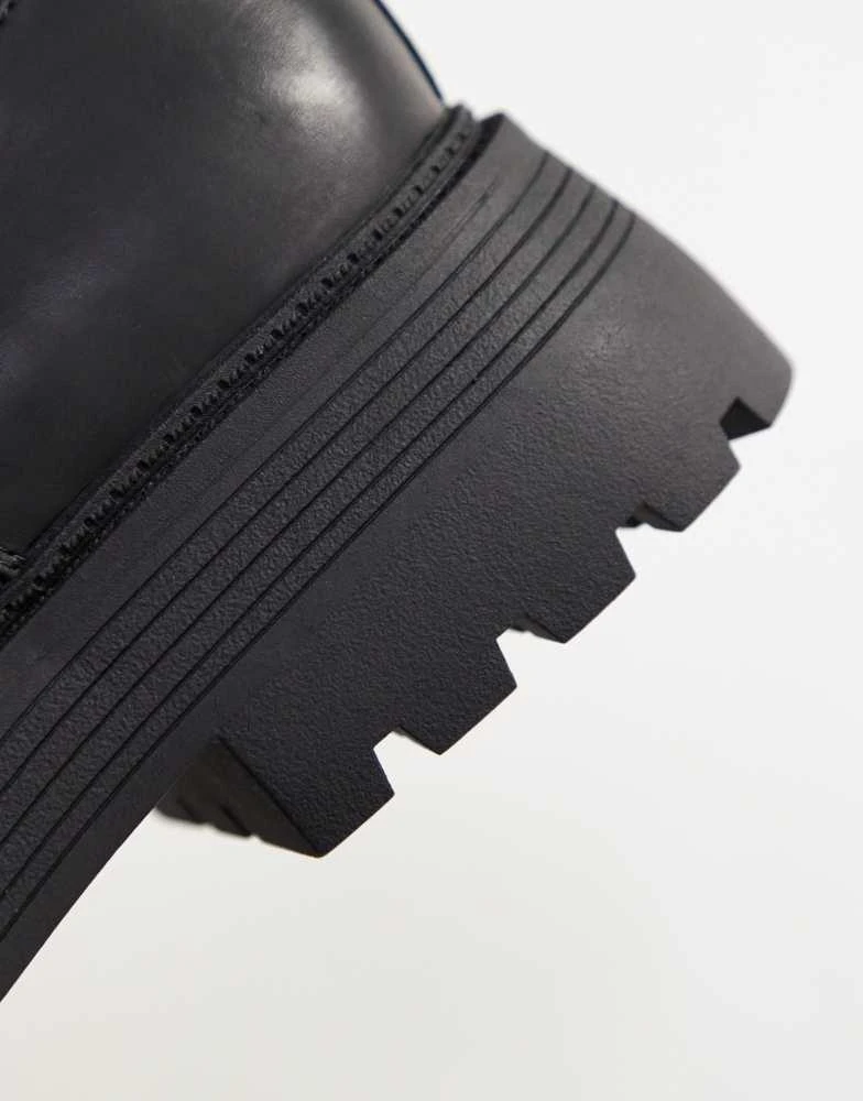 ASOS ASOS DESIGN chunky lace up derby shoes in black 4