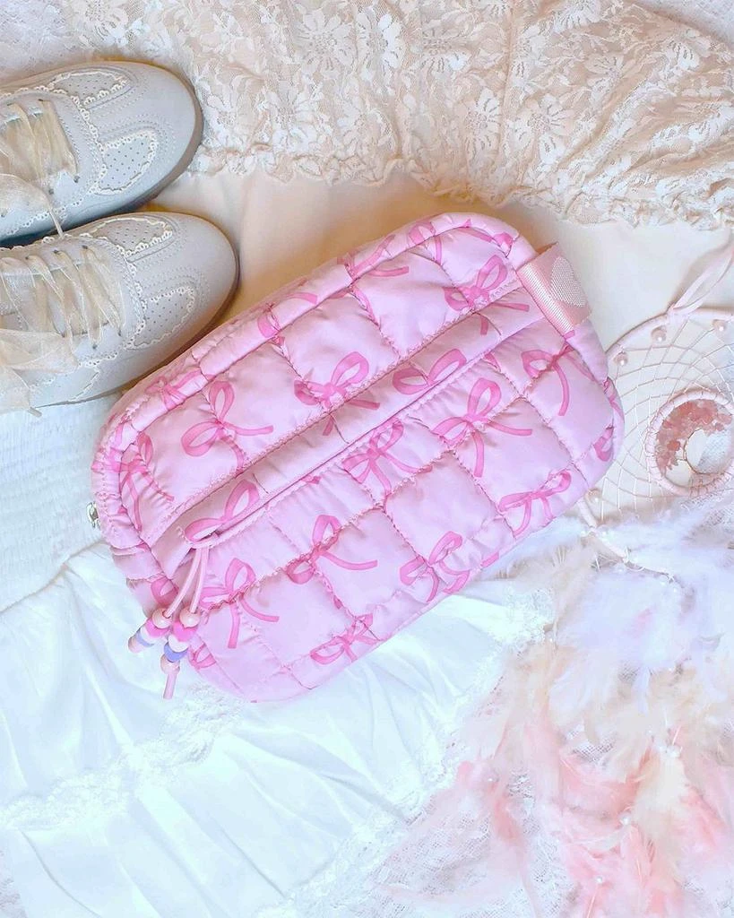 OMG! Accessories Bow Print Scrunch Pouch 4