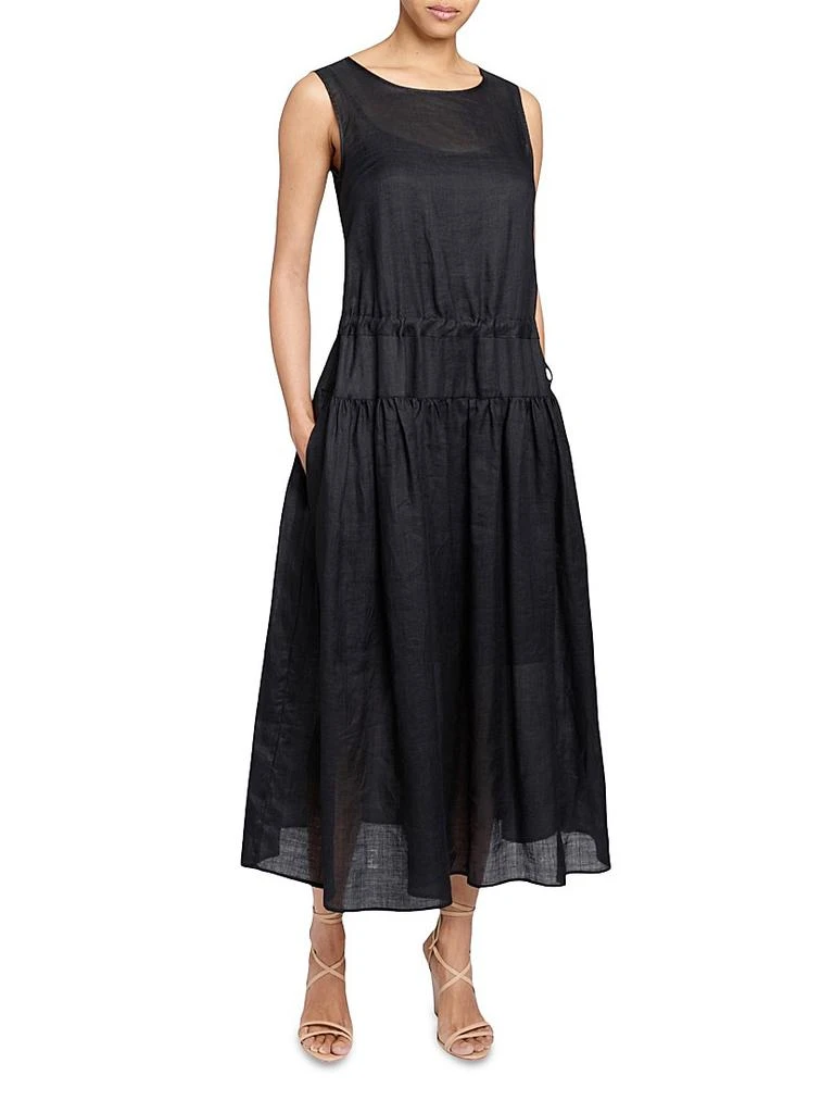 Santorelli Dropped-Waist Midi-Dress 2