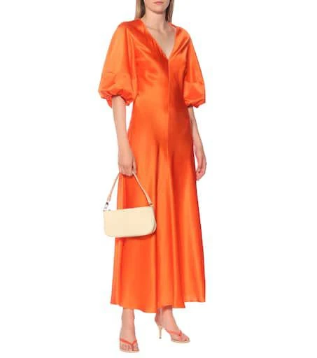 Lee Mathews Silk-satin midi dress 2