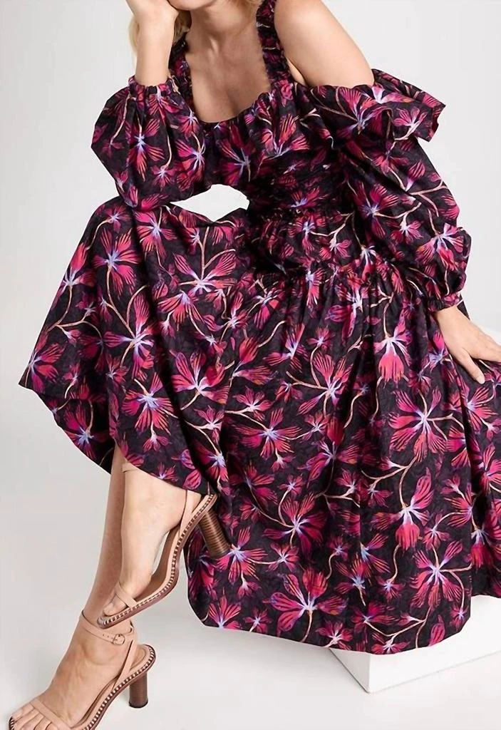 Ulla Johnson Ulla Johnson - Caprice Ruffled Floral Print Midi Dress 4