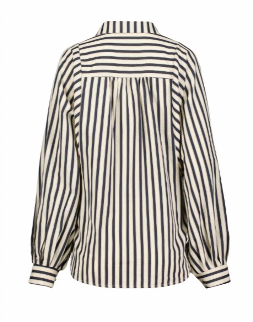 Bishop + Young Aly Dolman Top In Navy Stripe