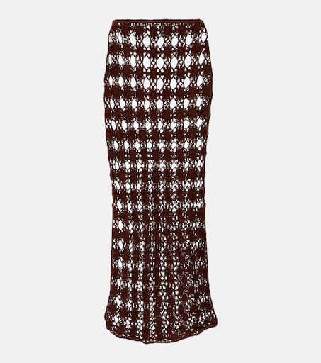ANNA KOSTUROVA Bella crochet cotton maxi skirt