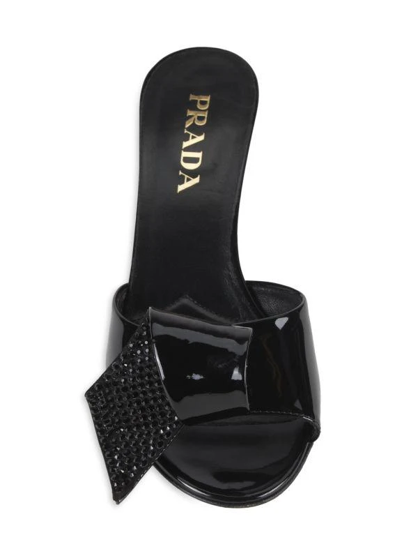 Prada Strass Leather Embellished Sandals 5