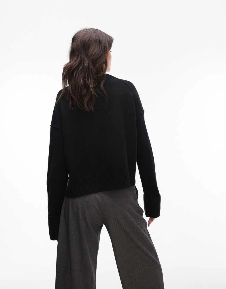 ARKET ARKET wool crew neck sweater in black 4