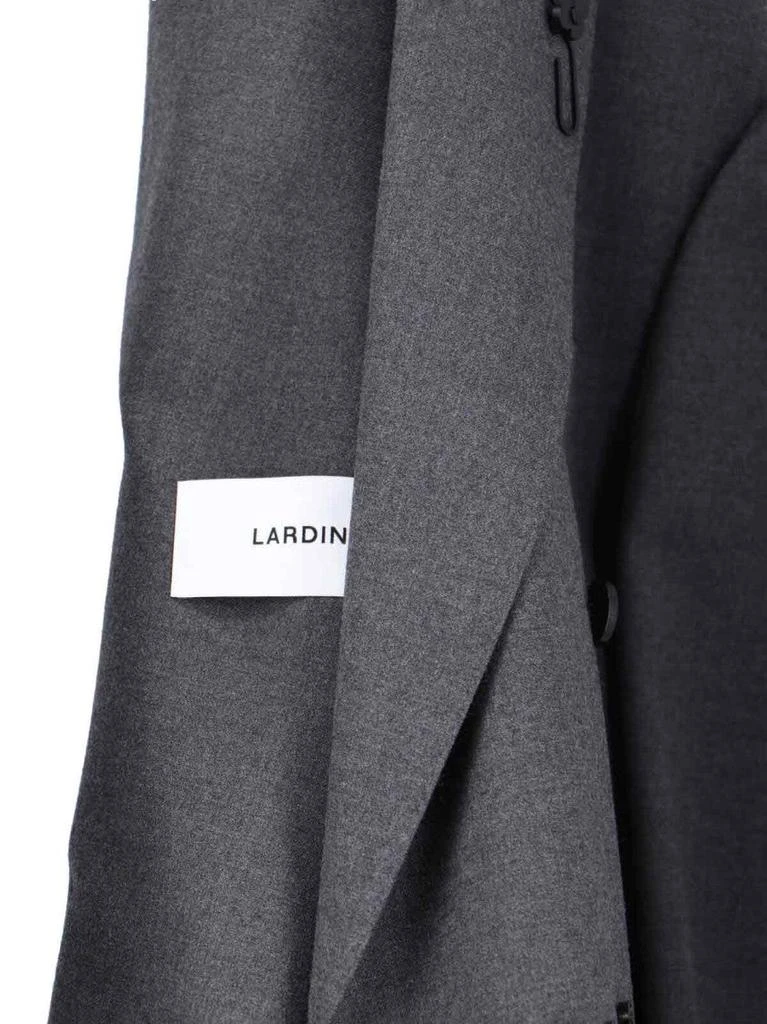 LARDINI Tailored Double-Breasted Suit With Decorative Flower Pin 4