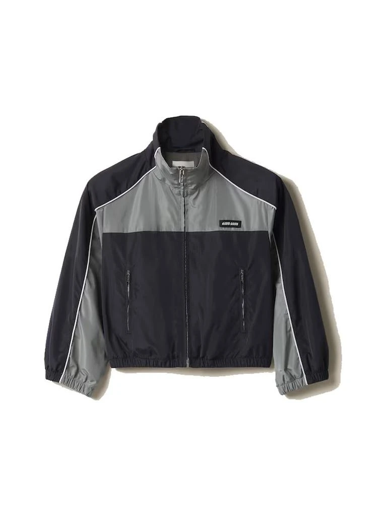 Miu Miu Miu Miu Technical Silk Zipper Blouson Jacket 1