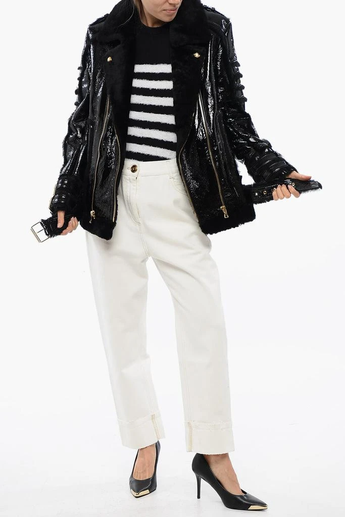 Balmain Balmain Shearling Biker Jacket 5
