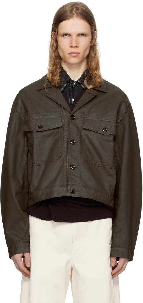 Lemaire Brown Trucker Denim Jacket 1