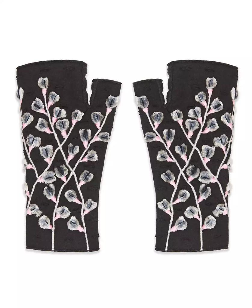 Feelgoodz Women s Artisan Crafted Fleece Lined Color Block Fingerless Gloves