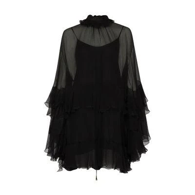 Chloé Ruched chiffon mini dress 1