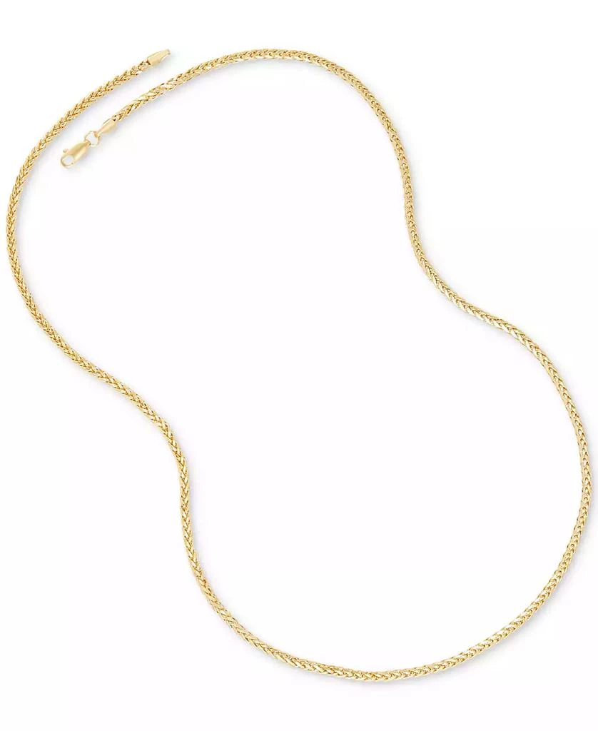 Italian Gold Lightweight Wheat Link 22" Chain Necklace in 14k Gold 3