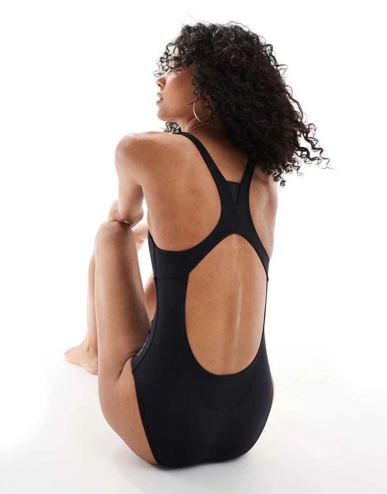 Speedo Speedo Swimsuit solid highneck swimsuit in anthracite 2