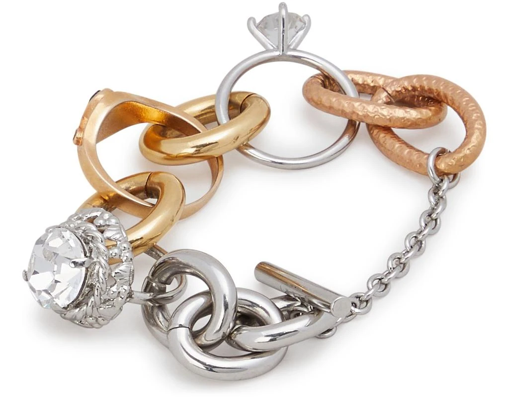 Marni Mixed link chain bracelet with jewelled rings 4