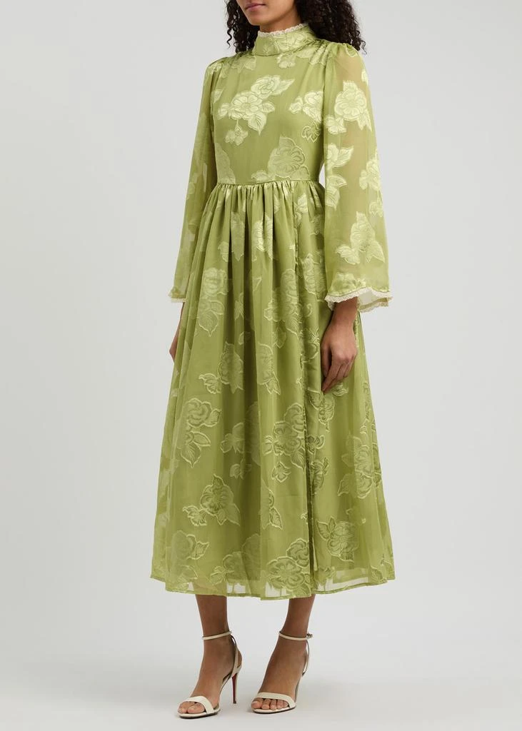 Sister Jane Emile floral-jacquard chiffon midi dress 2