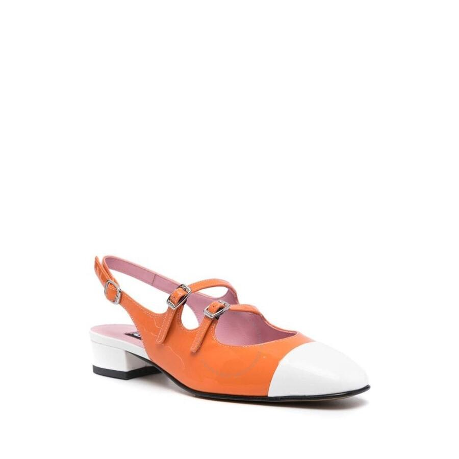 Carel Abricot Leather Slingback Pumps