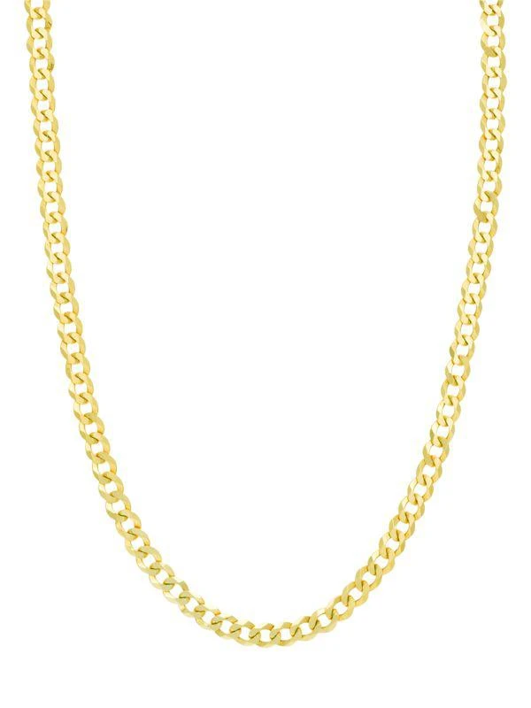 Saks Fifth Avenue Build Your Own Collection 14K Gold Flat Open Cuban Chain Necklace 1