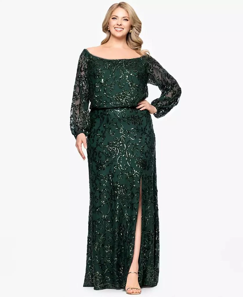 green emerald velvet dress Elphie Strapless Sequin Corset Midi Dress - Green | Occasion Dress in Sizes  XXS–6X main image 1