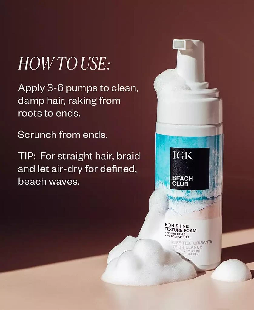 IGK Hair Beach Club High-Shine Texture Foam 3