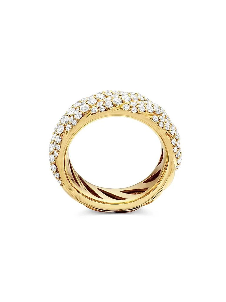 David Yurman Sculpted Cable Band Ring in 18K Yellow Gold 4