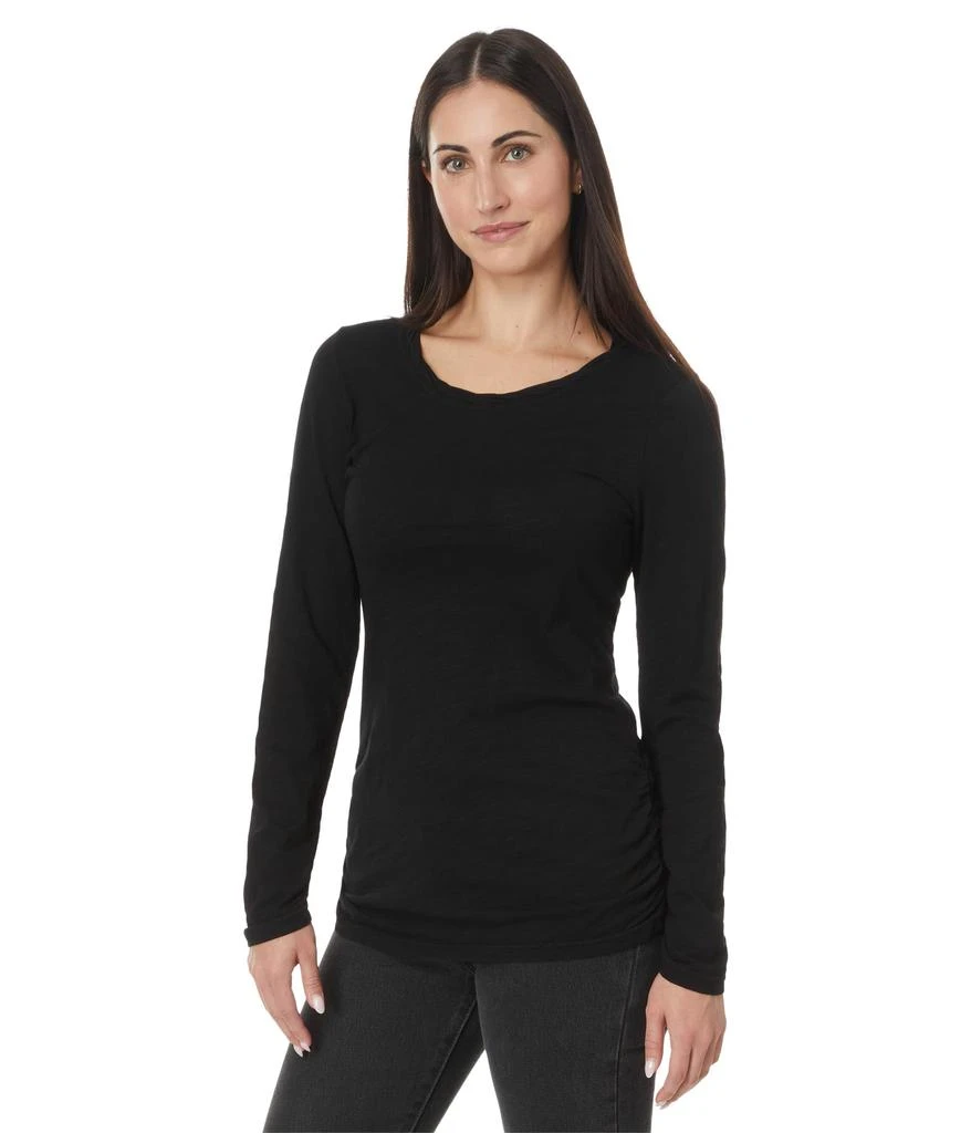 Mod-o-doc Long Sleeve Twisted Scoop Neck Tee 1