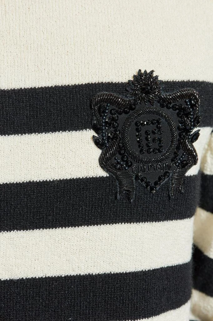 Balmain Balmain Logo Patch Striped Jumper 4