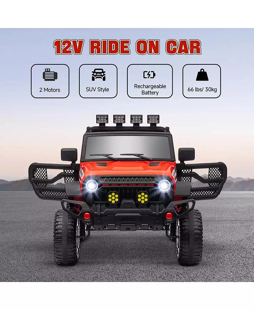 HONGGE 12V Kids Ride On Truck with Music Lights and Remote 4