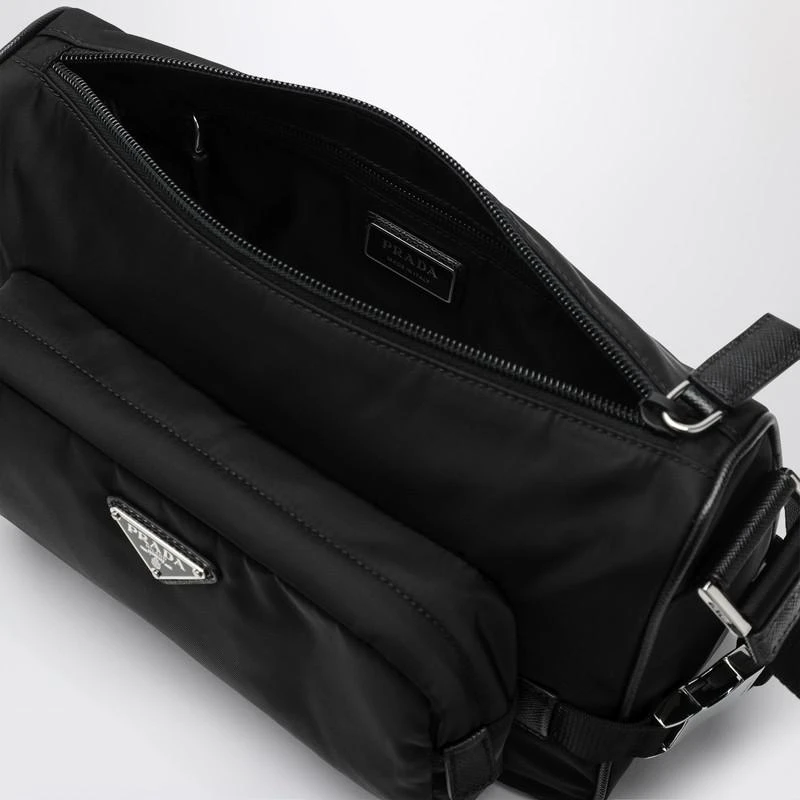 Prada Medium black crossbody bag in Re-Nylon and Saffiano 5