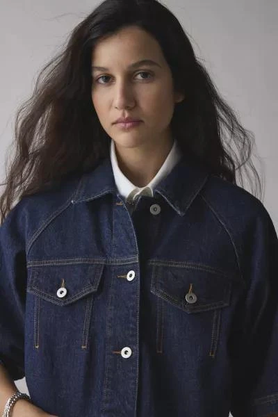 Urban Outfitters UO Scarlet Short Sleeve Boxy Denim Jacket 3