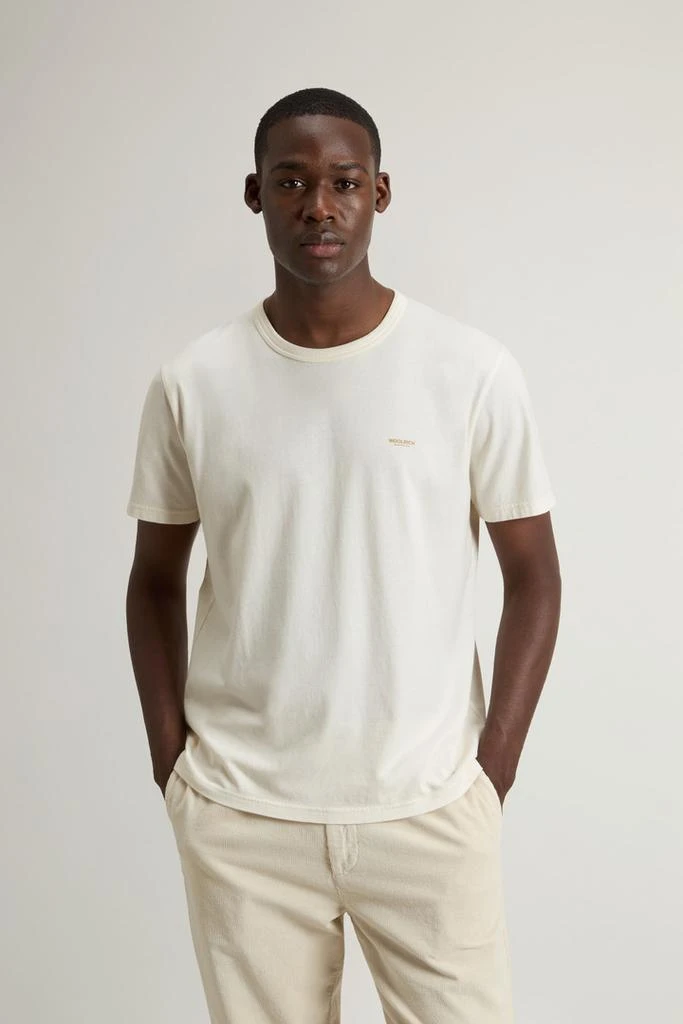 Woolrich T-shirt in Pure Cotton - Men - Blue 1