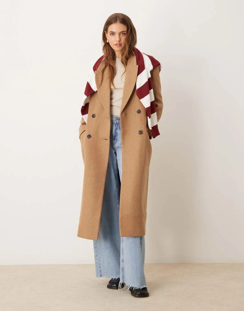 ASOS ASOS DESIGN premium wool dad coat in camel 3
