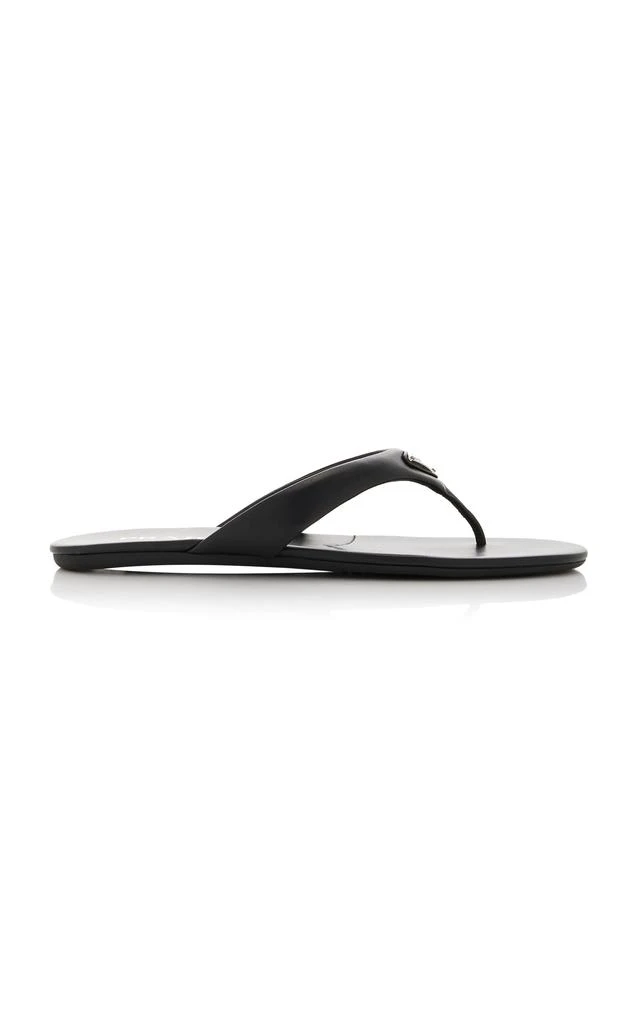Prada Prada - Leather Flip-Flop Sandals - Black - IT 36 - Moda Operandi 1