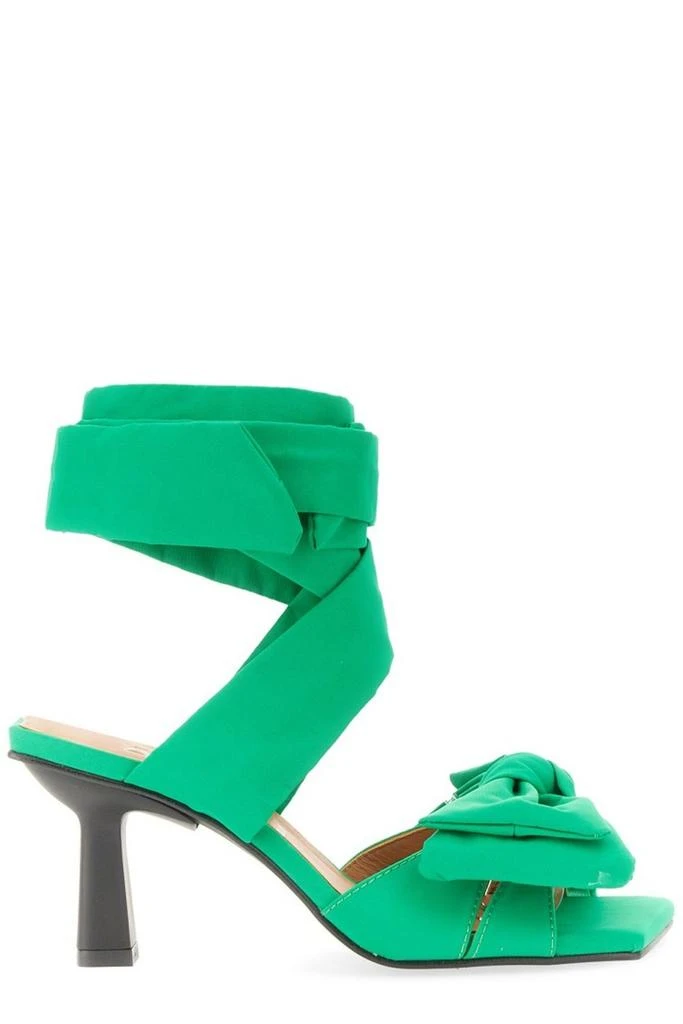 Ganni Ganni Bow Detailed Ankle Strap Sandals 1